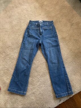 LOFT Women's Straight Leg Blue Denim Jeans